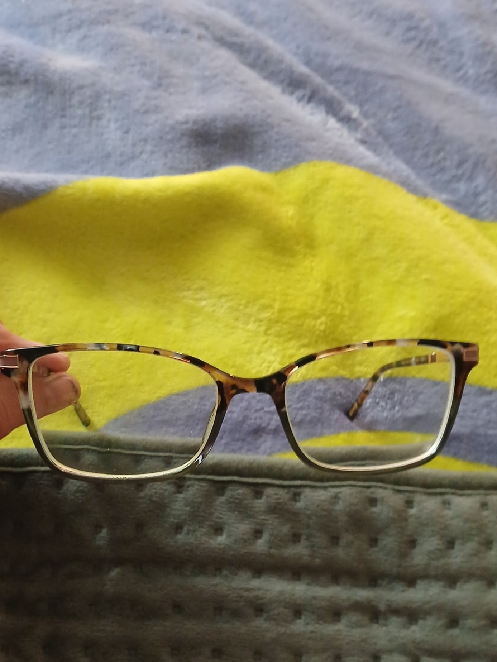 Ted Baker Tortoiseshell Rectangular Glasses in Brown & Gold